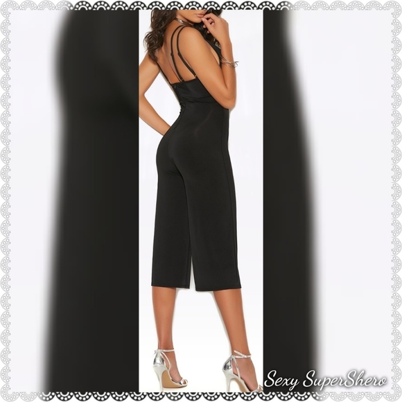 π"Business Treat II" Sexy Deep V Lycra Romper - Picture 2 of 5